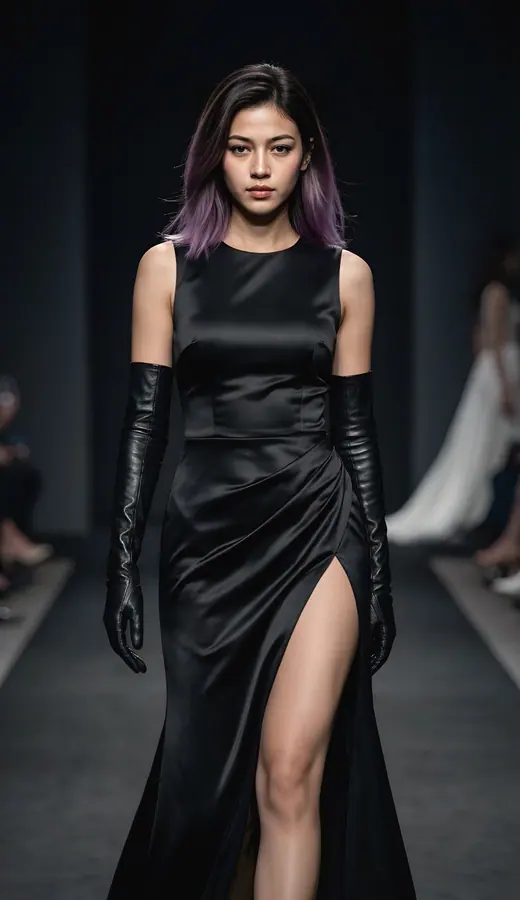 Gaun malam hitam